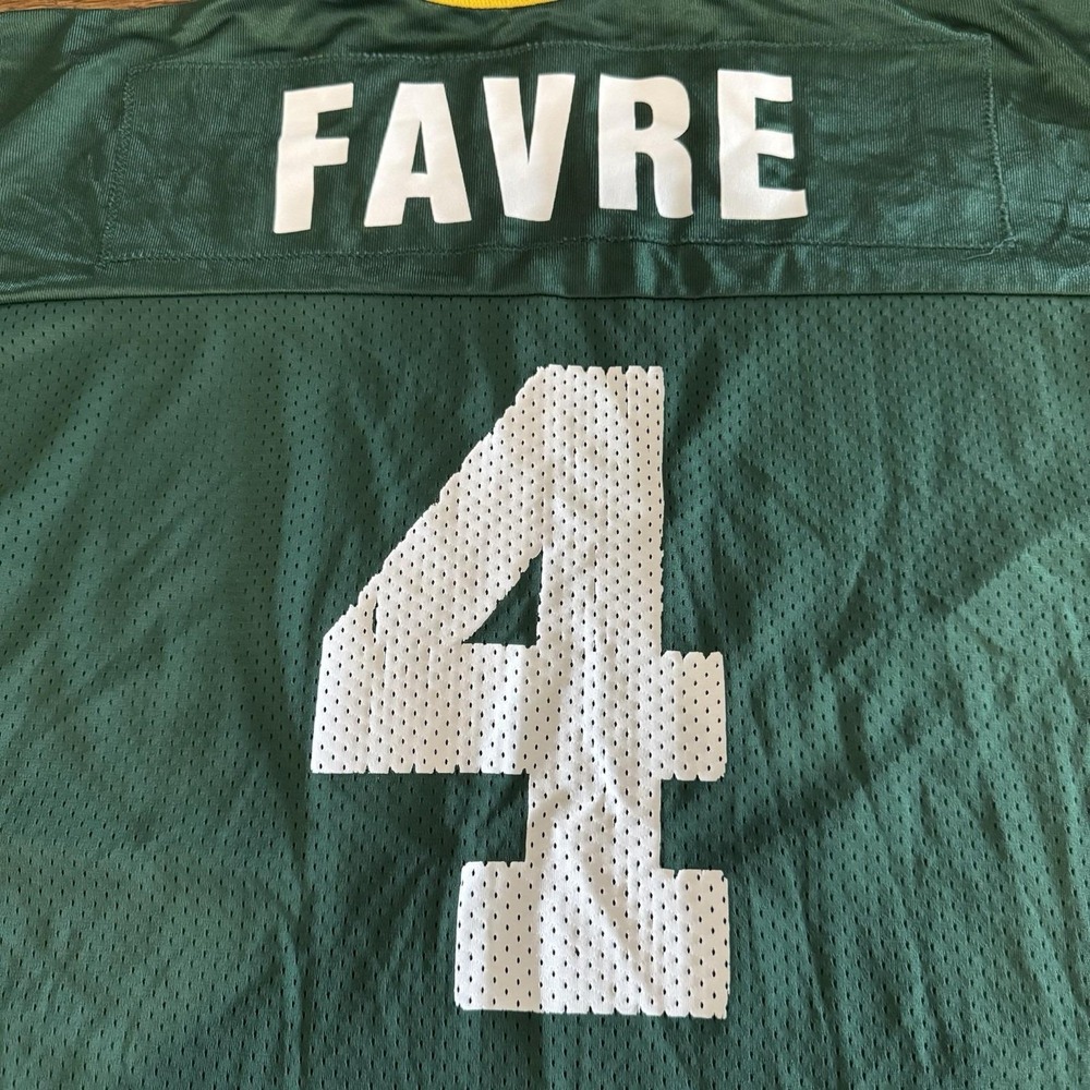 Green Bay Packers Brett Favre‎ Vintage 90s Champion Jersey Size 48 Made In USA - Picture 4 of 9
